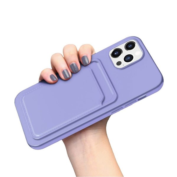 iPhone 14 Pro Max Skal Korthållare Lila