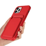 iPhone 14 Pro Max Skal Korthållare Röd