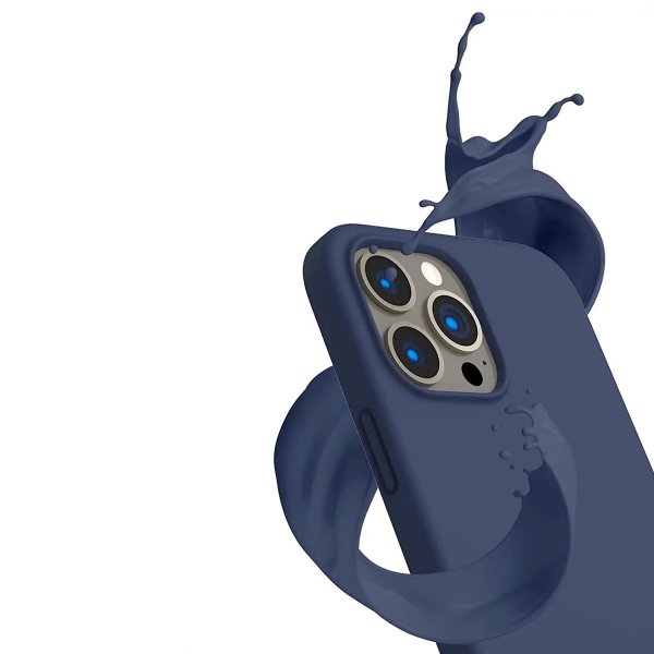 Rvelon iPhone 14 Pro Max Skal Silikon Blå