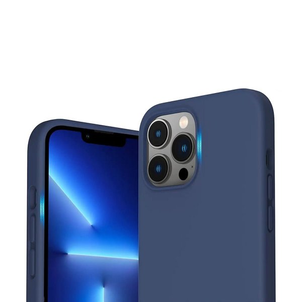 Rvelon iPhone 14 Pro Max Skal Silikon Blå