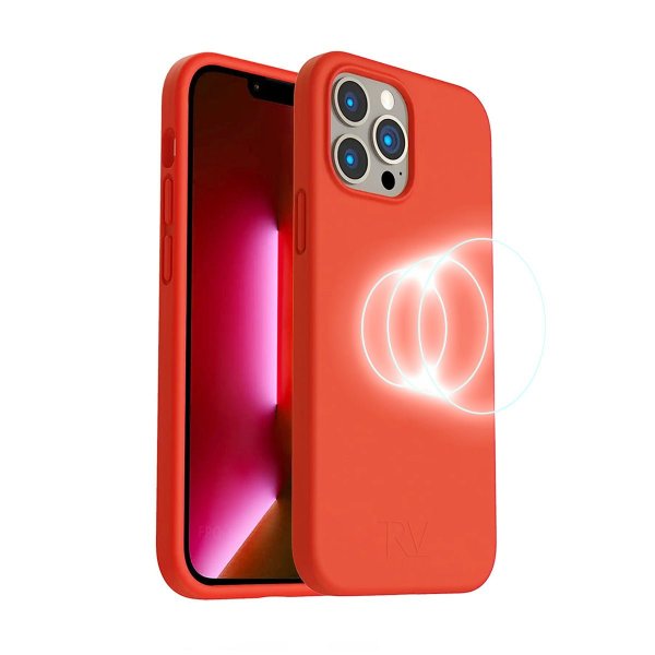 Rvelon iPhone 14 Pro Max Skal Silikon MagSafe Rosa