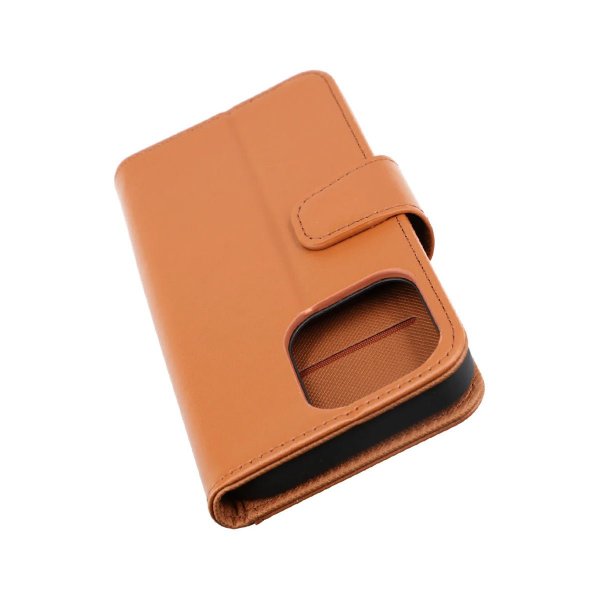Rvelon iPhone 14 Pro Max Fodral Utfällbart Kortfack Brun