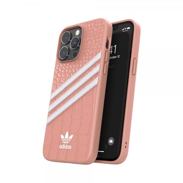 Adidas iPhone 14 Pro Max Skal 3 Stripes Snap Case Alligator Pink