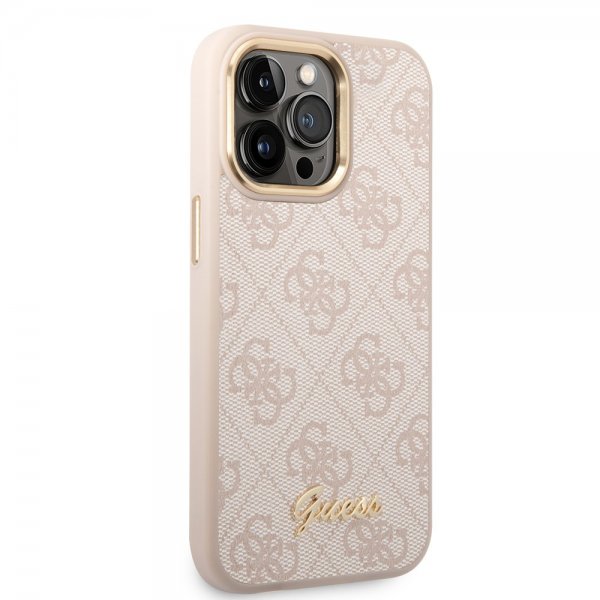 Guess iPhone 14 Pro Max Skal 4G Logo Rosa