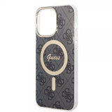 Guess iPhone 14 Pro Max Skal 4G Pattern MagSafe Svart