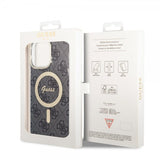 Guess iPhone 14 Pro Max Skal 4G Pattern MagSafe Svart