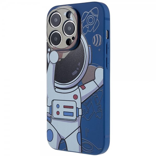 iPhone 14 Pro Max Skal Astronaut Blå Grå