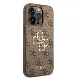 Guess iPhone 14 Pro Max Skal Big Metal Logo Brun