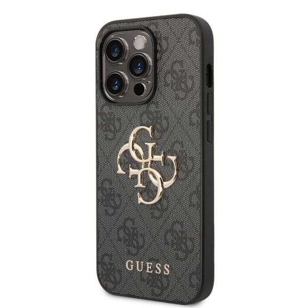Guess iPhone 14 Pro Max Skal Big Metal Logo Grå
