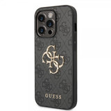 Guess iPhone 14 Pro Max Skal Big Metal Logo Grå
