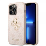 Guess iPhone 14 Pro Max Skal Big Metal Logo Rosa
