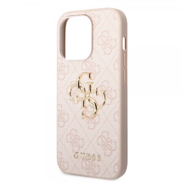 Guess iPhone 14 Pro Max Skal Big Metal Logo Rosa