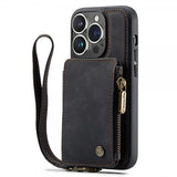 CaseMe iPhone 14 Pro Max Skal C20 Kortfack Dragkedja Svart