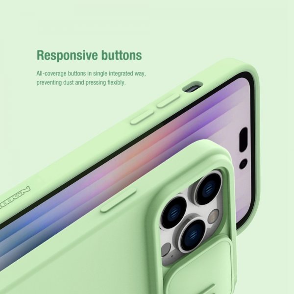 Nillkin iPhone 14 Pro Max Skal CamShield Silky MagSafe Grön
