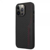 AMG iPhone 14 Pro Max Skal Carbon Effect Stamped Logo Svart