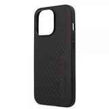 AMG iPhone 14 Pro Max Skal Carbon Effect Stamped Logo Svart