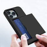 iPhone 14 Pro Max Skal Card Slide Svart