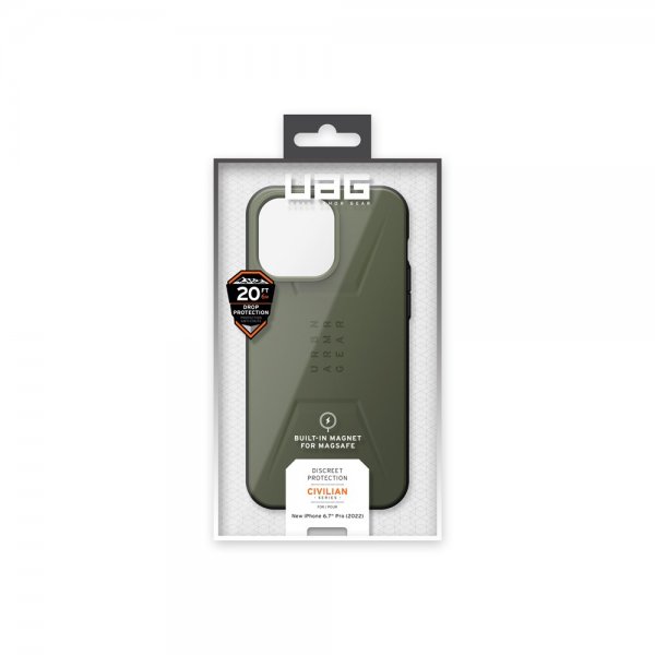 Urban Armor Gear (UAG) iPhone 14 Pro Max Skal Civilian MagSafe Olive