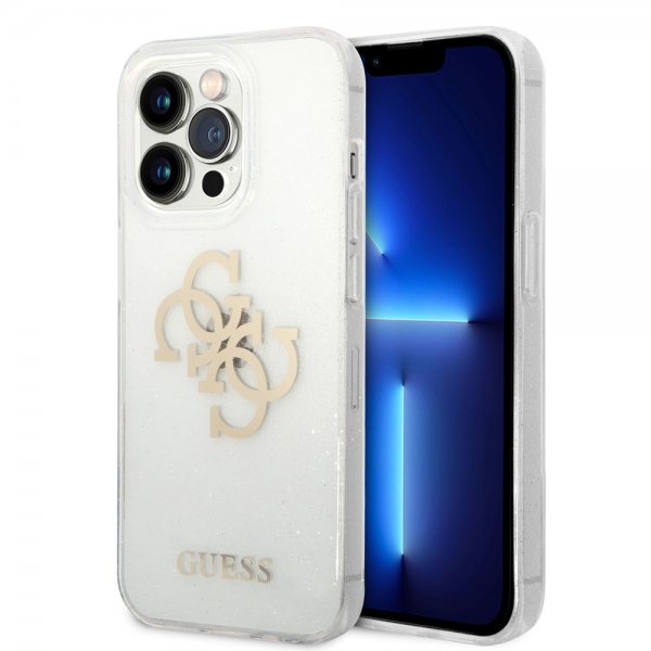 Guess iPhone 14 Pro Max Skal Full Glitter Transparent