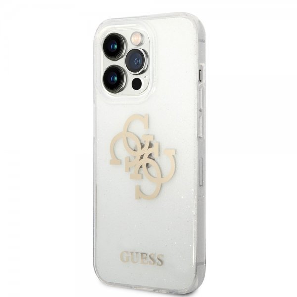 Guess iPhone 14 Pro Max Skal Full Glitter Transparent