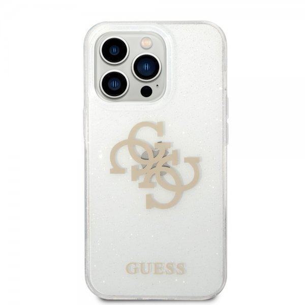 Guess iPhone 14 Pro Max Skal Full Glitter Transparent