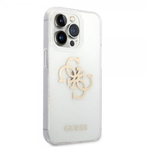 Guess iPhone 14 Pro Max Skal Full Glitter Transparent
