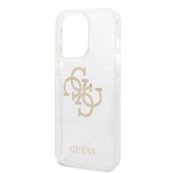 Guess iPhone 14 Pro Max Skal Full Glitter Transparent