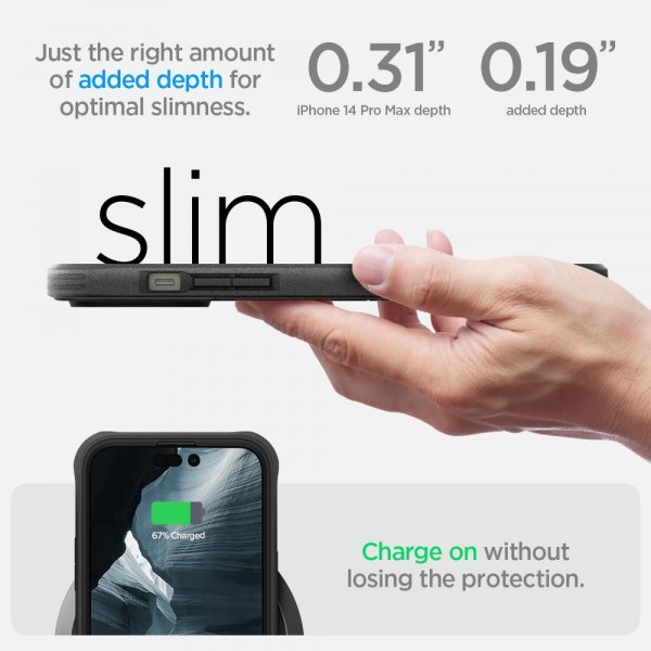 Spigen iPhone 14 Pro Max Skal Geo Armor 360 MagFit Svart