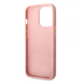 Guess iPhone 14 Pro Max Skal Glitter Flakes Metal Logo Rosa