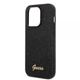 Guess iPhone 14 Pro Max Skal Glitter Flakes Metal Logo Svart