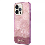 Guess iPhone 14 Pro Max Skal Jungle Rosa