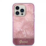 Guess iPhone 14 Pro Max Skal Jungle Rosa