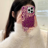iPhone 14 Pro Max Skal Leopardmönster Lila