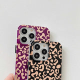 iPhone 14 Pro Max Skal Leopardmönster Lila
