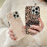 iPhone 14 Pro Max Skal Leopardmönster Lila