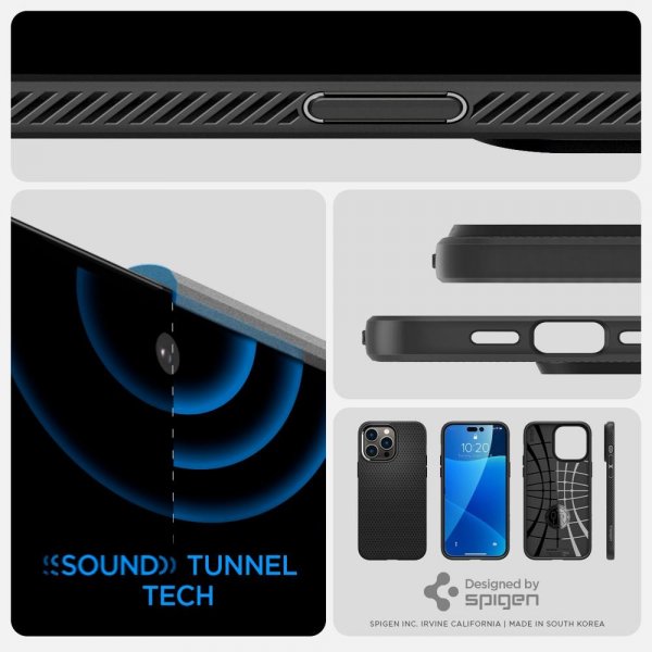 Spigen iPhone 14 Pro Max Skal Liquid Air Matte Black
