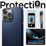 Spigen iPhone 14 Pro Max Skal Liquid Air Navy Blue