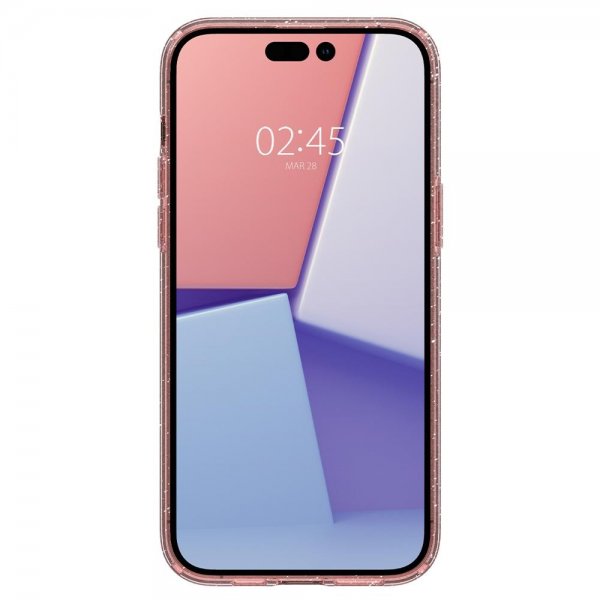 Spigen iPhone 14 Pro Max Skal Liquid Crystal Glitter Rose Quartz