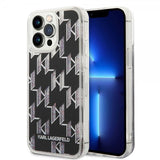 Karl Lagerfeld iPhone 14 Pro Max Skal Liquid Glitter Monogram Svart