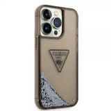 Guess iPhone 14 Pro Max Skal Liquid Glitter Translucent Svart
