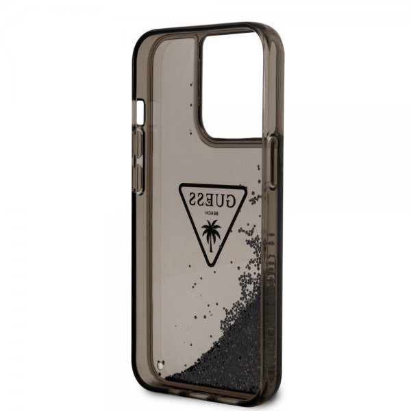 Guess iPhone 14 Pro Max Skal Liquid Glitter Translucent Svart