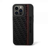 AMG iPhone 14 Pro Max Skal Liquid Silicone Carbon Pattern Svart