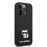 Karl Lagerfeld iPhone 14 Pro Max Skal Liquid Silicone Choupette Svart