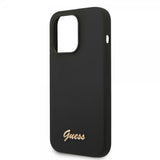 Guess iPhone 14 Pro Max Skal Liquid Silicone Metal Logo Svart