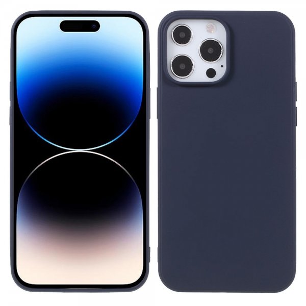 X-Level iPhone 14 Pro Max Skal Liquid Silicone Mörkblå