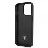 Ferrari iPhone 14 Pro Max Skal Logo Perforerad Svart Röd