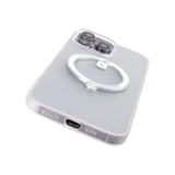 Rvelon iPhone 14 Pro Max Skal Roterbart MagSafe Stativ Vit