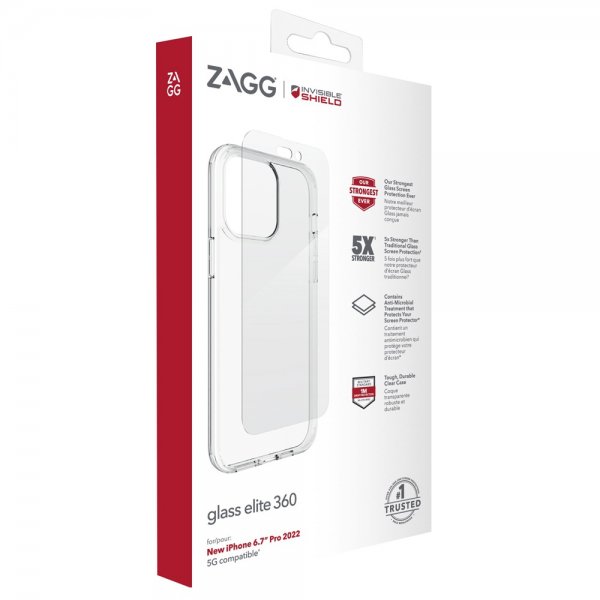 ZAGG InvisibleShield iPhone 14 Pro Max Skal med Skärmskydd Glass Elite 360