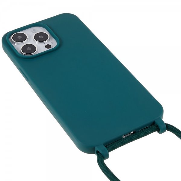 iPhone 14 Pro Max Skal med Strap Grön
