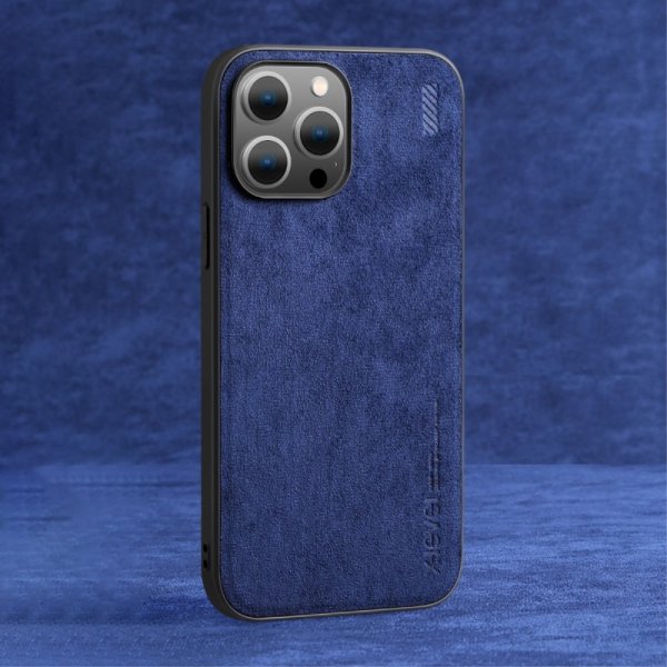 X-Level iPhone 14 Pro Max Skal Mockatextur Blå